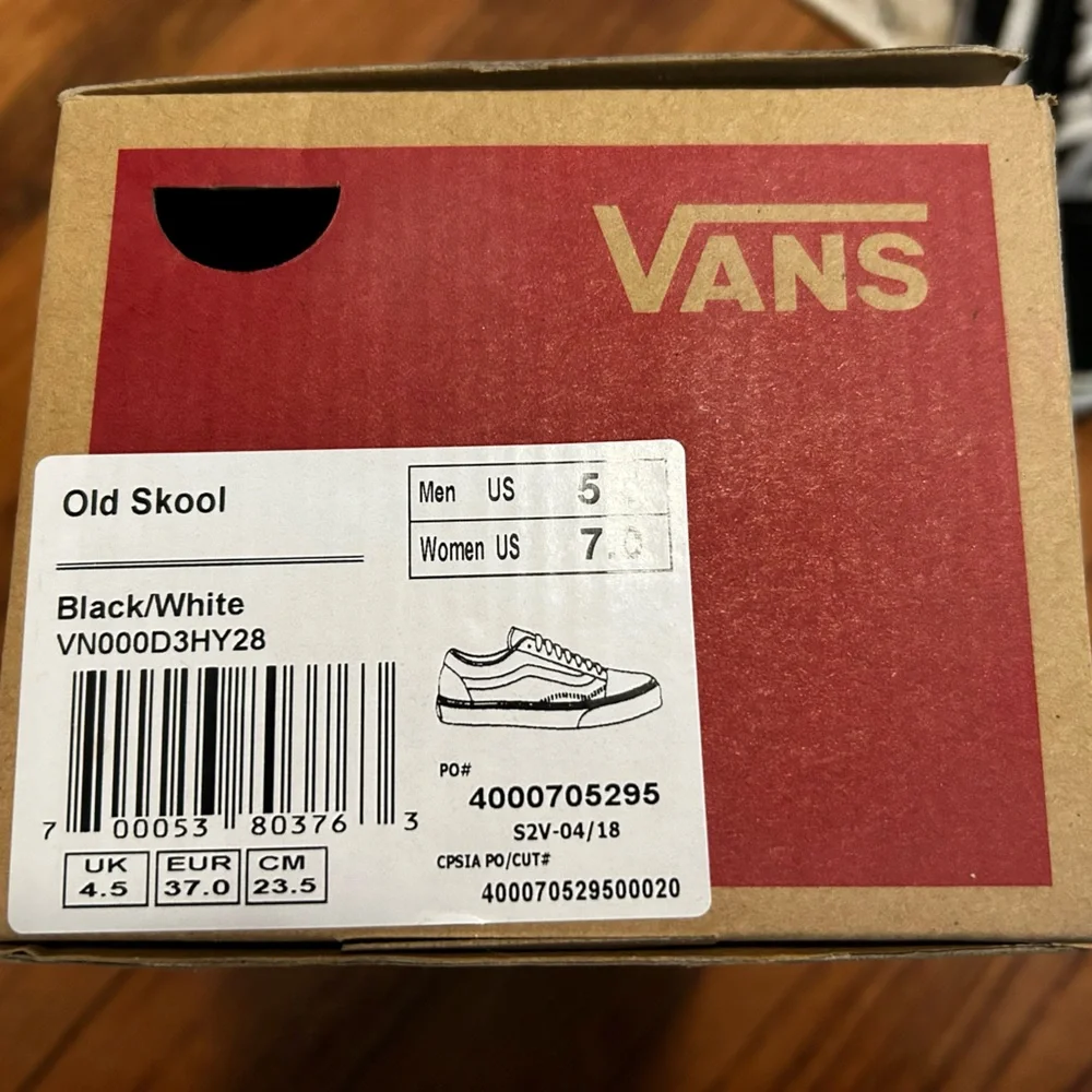 Vans Old Skool Black and White Suede Sneakers - Picture 3 of 7